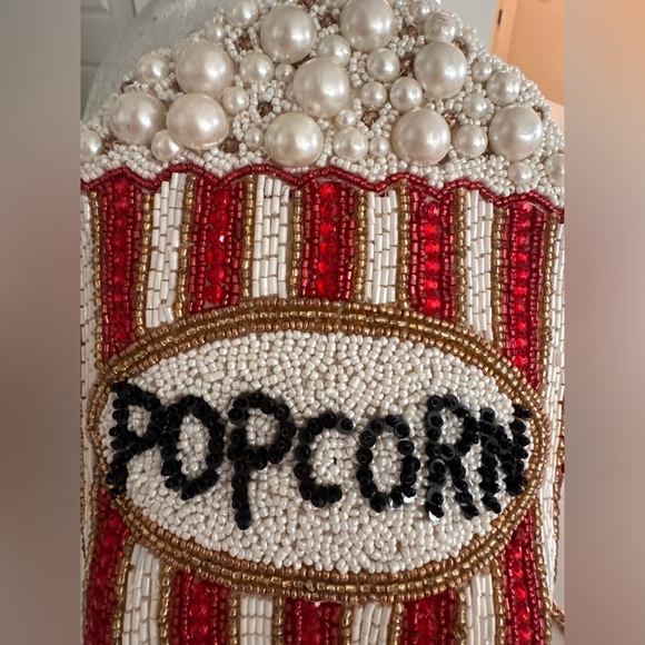 Viral  Beaded Popcorn Women’s Bag With Gold Crossbody Chain Made In India NWT - Picture 5 of 8